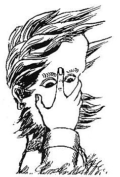 Disegno auto-ironico di Lewis Carroll